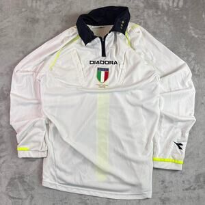 Vintage Y2K Diadora Italy Referee Long-Sleeve Soccer Football Shirt XL